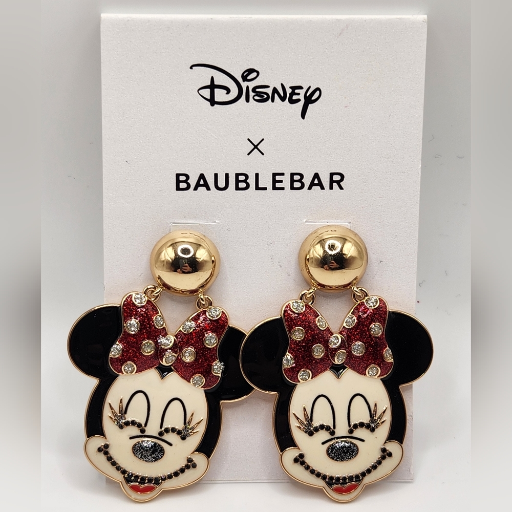 NWOT Disney x Baublebar Minnie Dangle Earrings